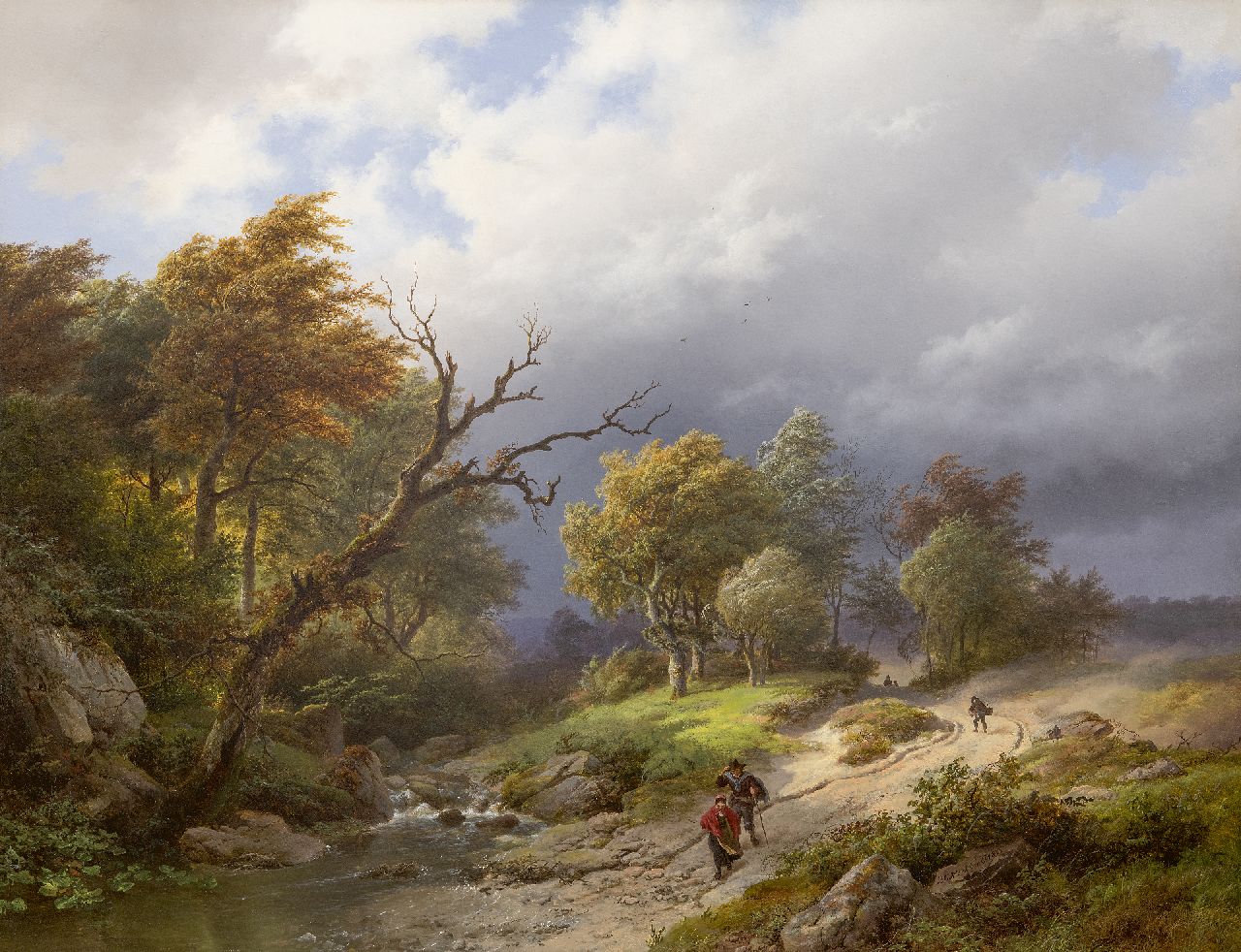 Koekkoek B.C.  | Barend Cornelis Koekkoek | Schilderijen te koop aangeboden | Opkomend noodweer, olieverf op paneel 65,5 x 83,7 cm, gesigneerd rechtsonder en gedateerd 1843