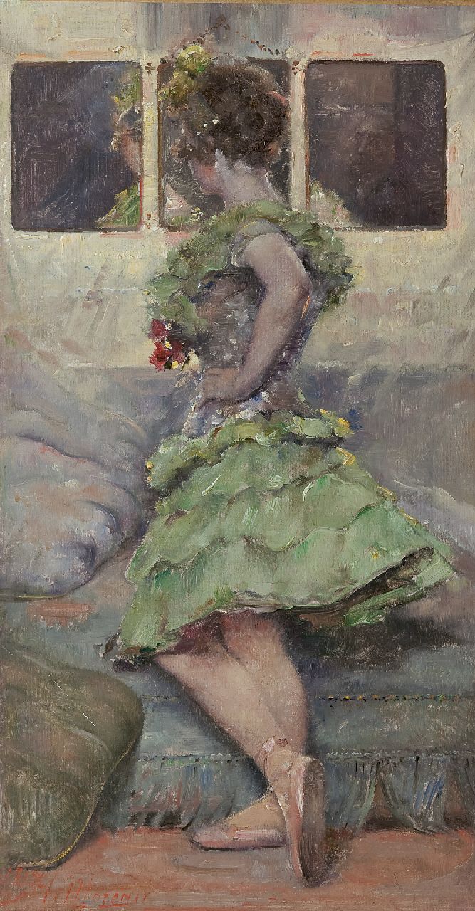 Henry Moreau | Danseuse, olieverf op doek, 49,3 x 26,9 cm, gesigneerd l.o. en gedateerd 1919