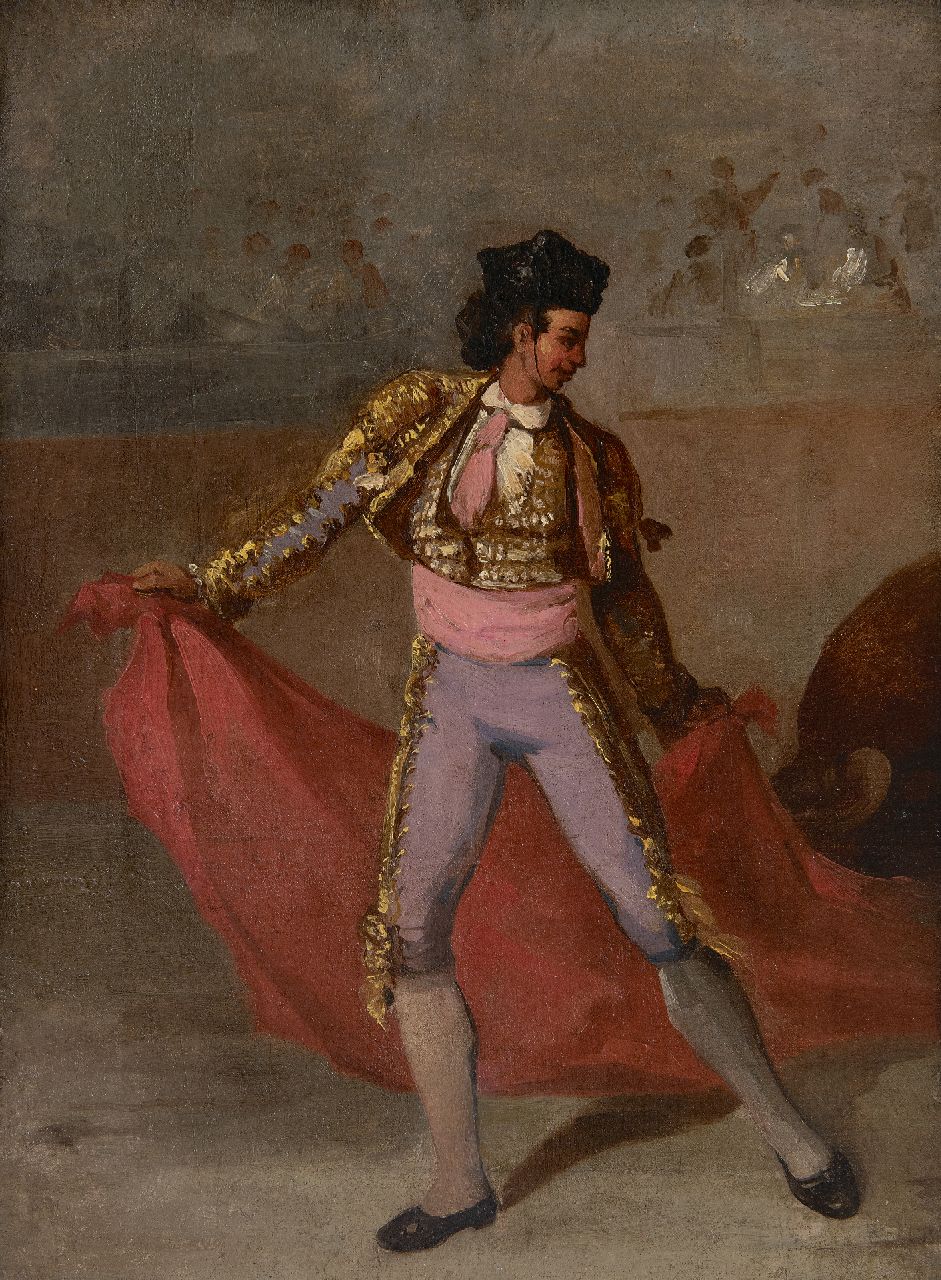 Ruiz de Valdivia N.  | Nicolas Ruiz de Valdivia | Schilderijen te koop aangeboden | De matador, olieverf op doek 37,3 x 27,4 cm, gesigneerd linksonder en 1860