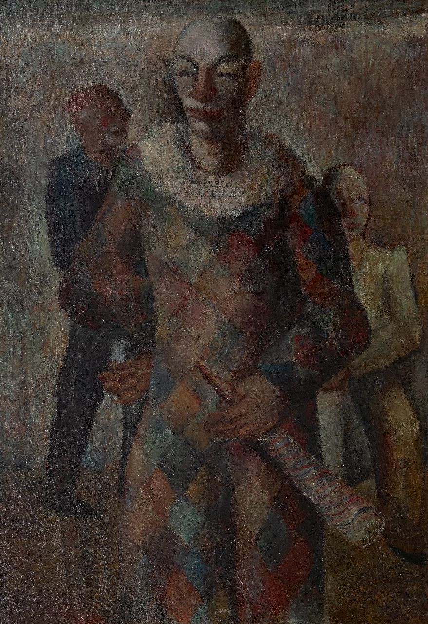 Heel J.J. van | Johannes Jacobus 'Jan' van Heel | Schilderijen te koop aangeboden | Clowns, olieverf op doek 100,1 x 70,3 cm, gesigneerd middenonder en te dateren ca. 1945