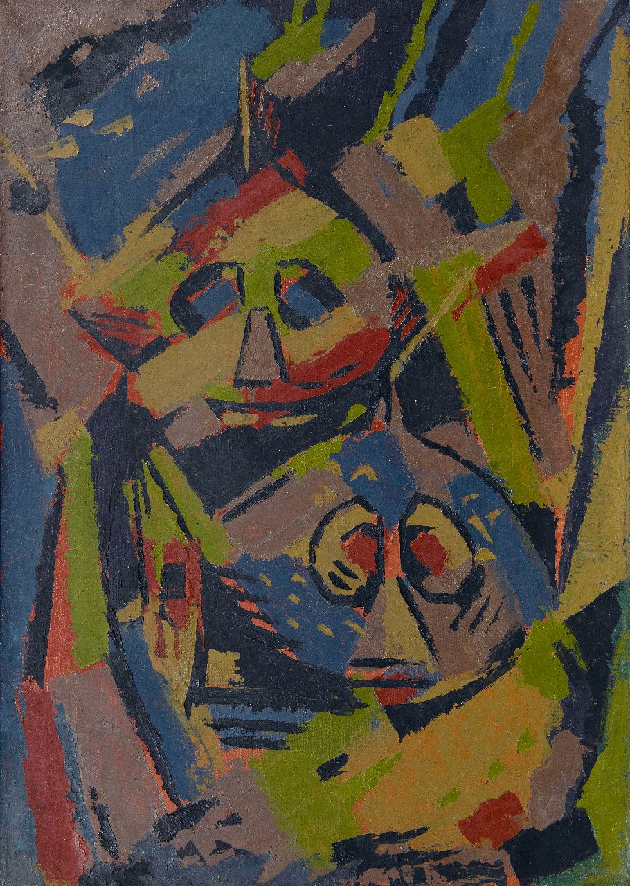 Hunziker F.  | Frieda Hunziker, Knorhanen, olieverf op doek 70,2 x 49,9 cm, te dateren 1944