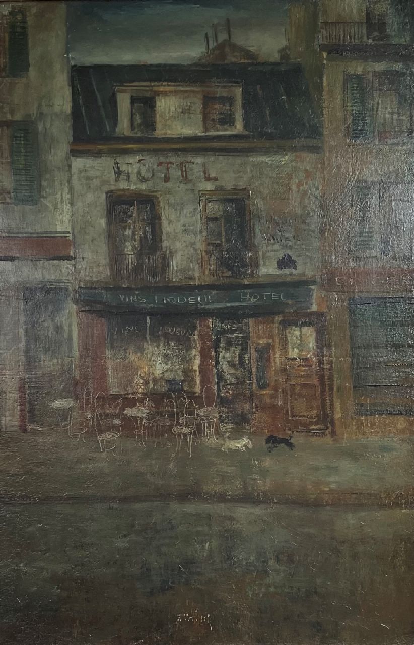 Heel J.J. van | Johannes Jacobus 'Jan' van Heel | Schilderijen te koop aangeboden | Parijs (pleintje), olieverf op paneel 51,0 x 34,0 cm, te dateren ca. 1946