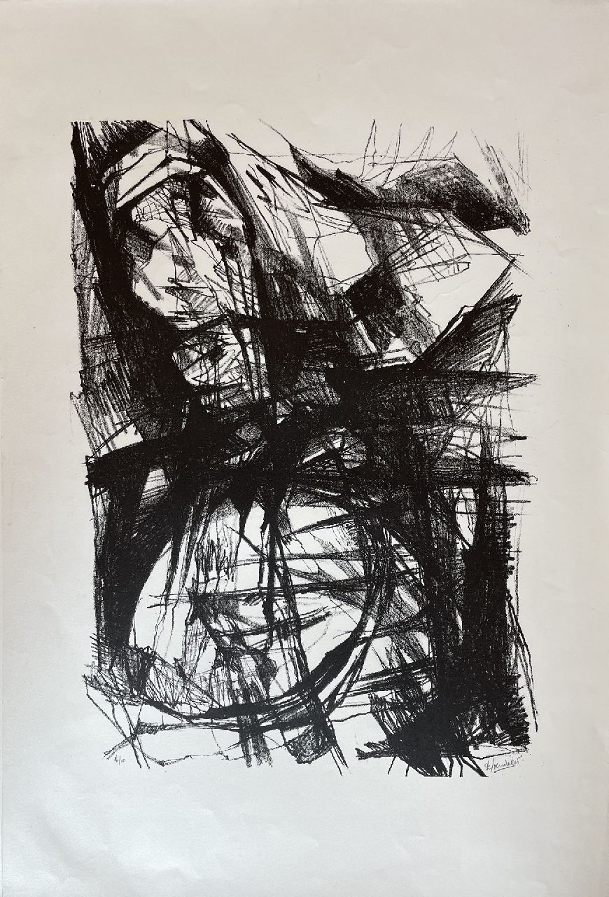 Hunziker F.  | Frieda Hunziker, Droom, litho op papier 78,5 x 52,5 cm, gesigneerd rechtsonder en te dateren ca. 1963