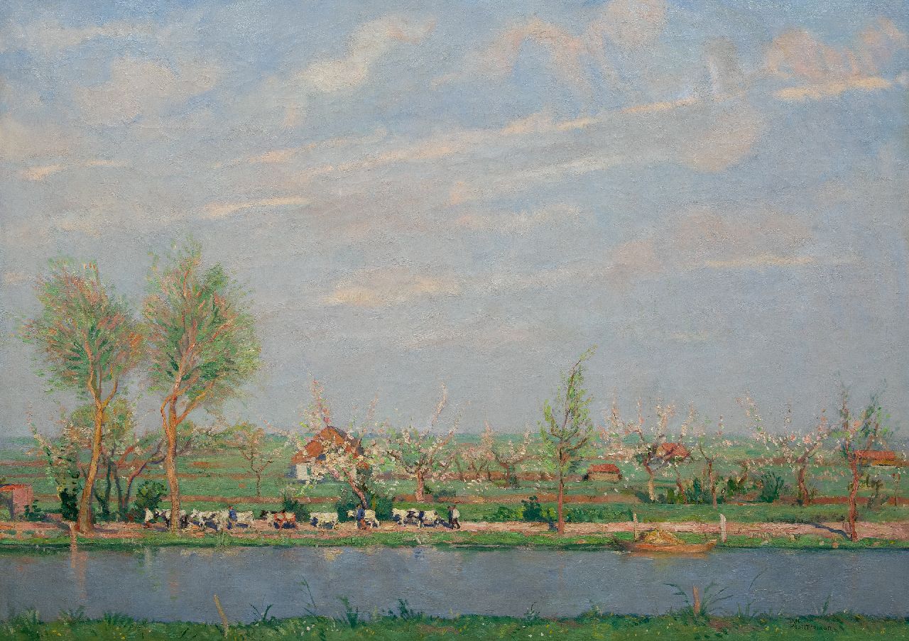 Jan Poortenaar | Lente, olieverf op doek, 100,6 x 140,2 cm, gesigneerd r.o. en zonder lijst