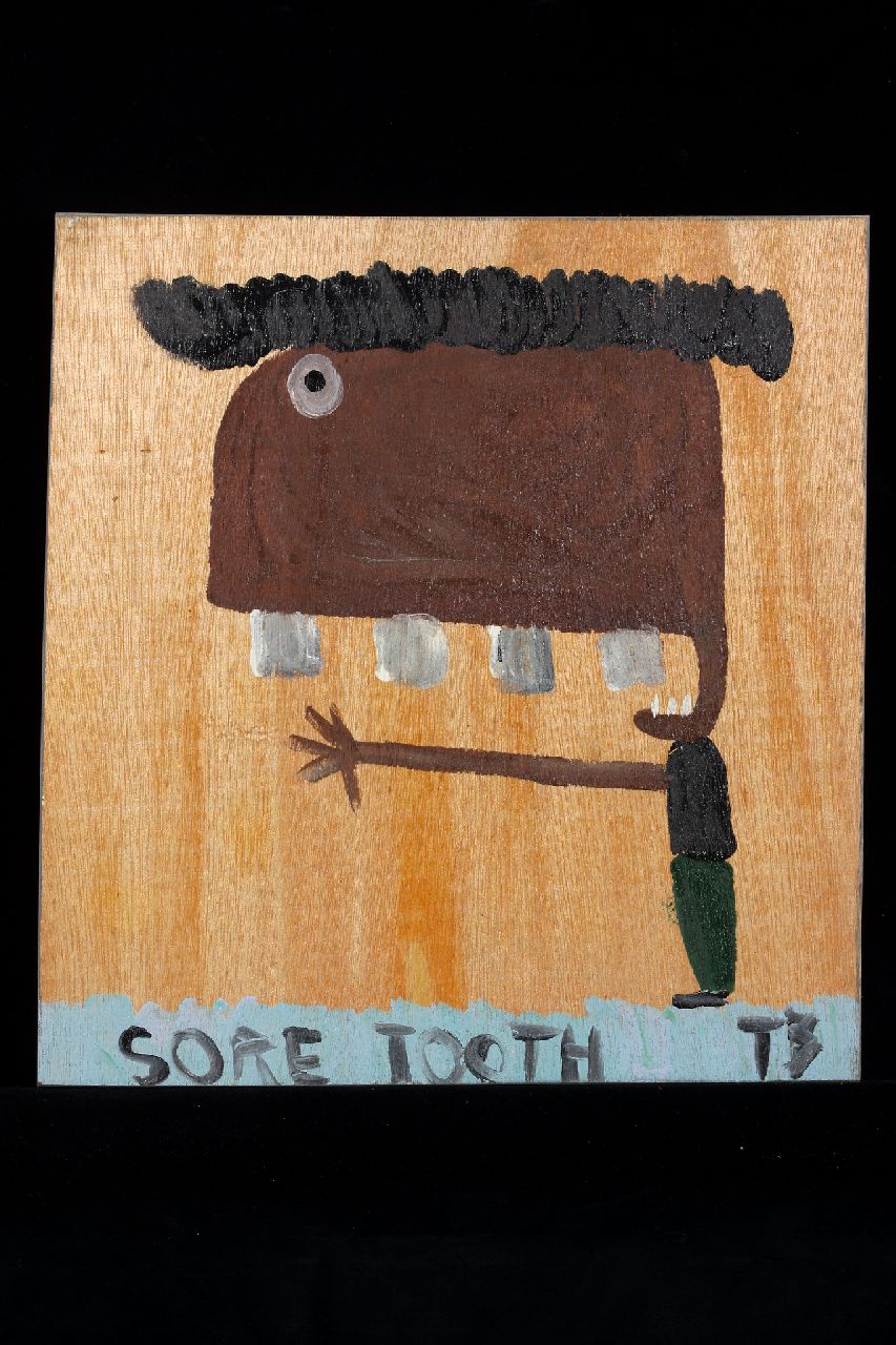 Brown T.  | Timothy 'Tim' Brown | Schilderijen te koop aangeboden | Sore tooth, acryl op paneel 40,6 x 38,1 cm, gesigneerd rechtsonder met initialen