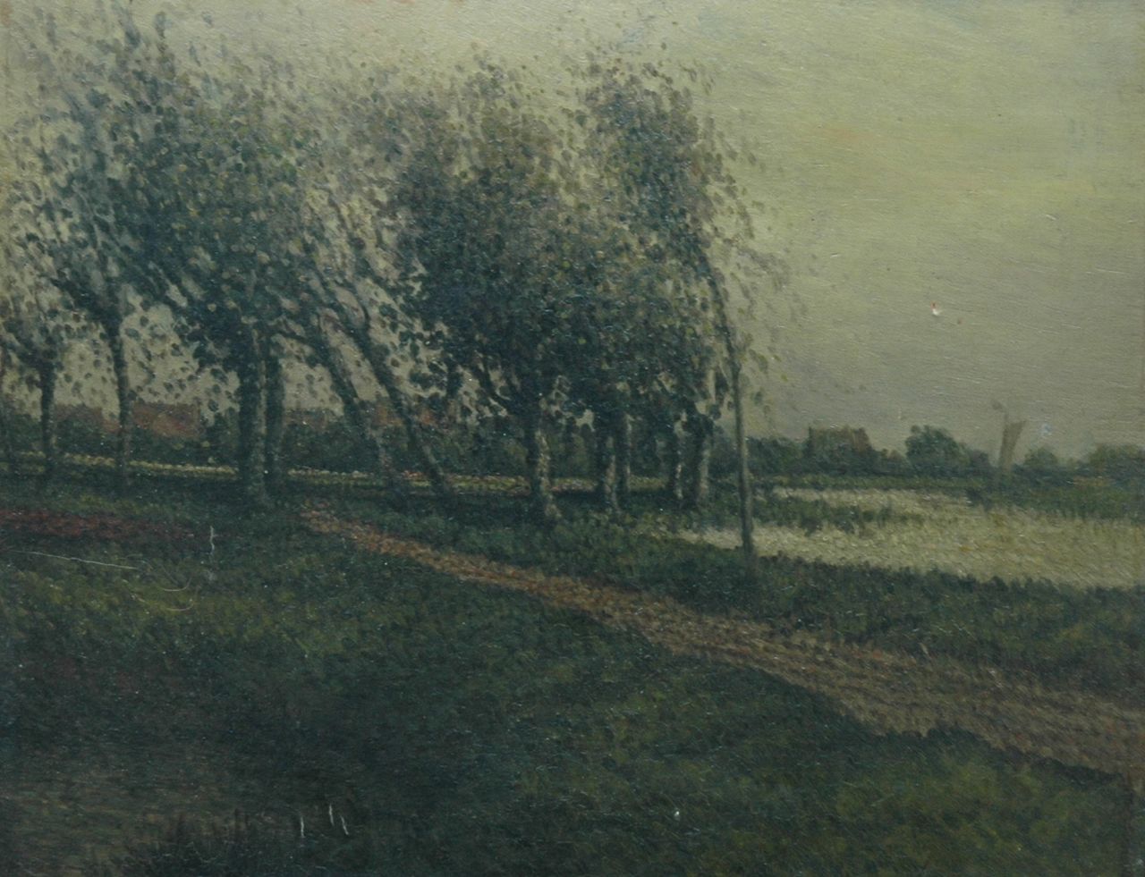 Daalhoff H.A. van | Hermanus Antonius 'Henri' van Daalhoff, Landschap, olieverf op paneel 32,0 x 40,1 cm, gesigneerd rechtsonder