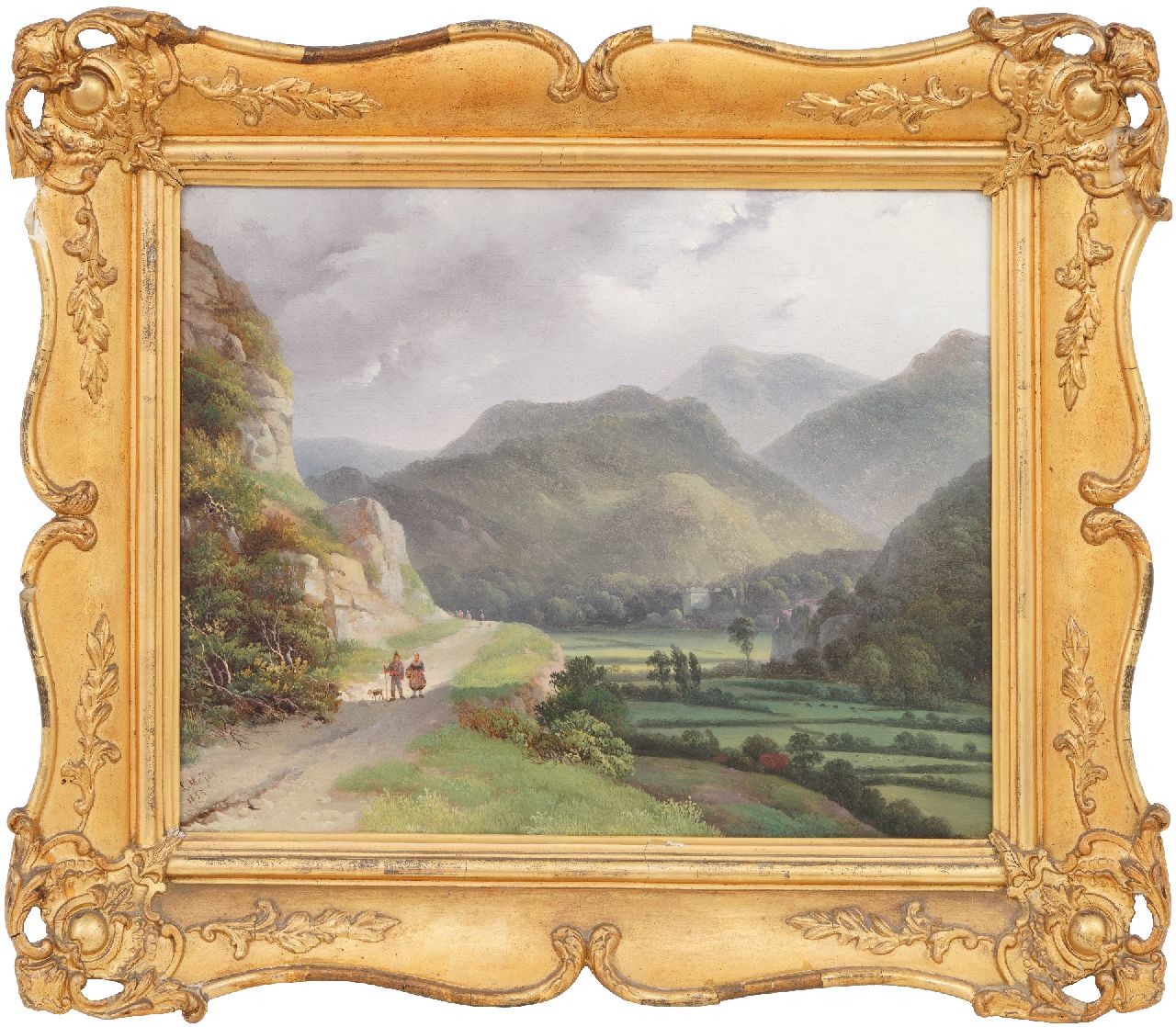 Meijer J.H.L.  | Johan Hendrik 'Louis' Meijer | Schilderijen te koop aangeboden | Berglandschap, olieverf op paneel 26,0 x 34,6 cm, gesigneerd linksonder en gedateerd 1833