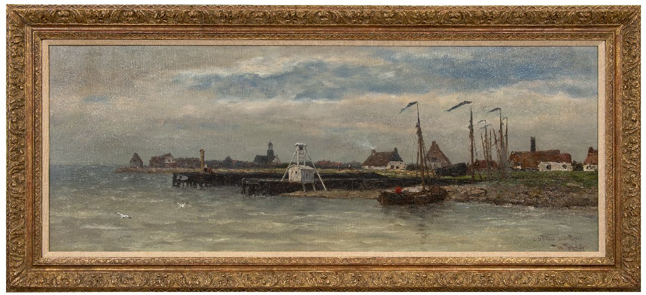 Roelofs W.  | Willem Roelofs, Oude-Schild Ile de Texel, olieverf op doek 57,5 x 150,5 cm, gesigneerd rechtsonder