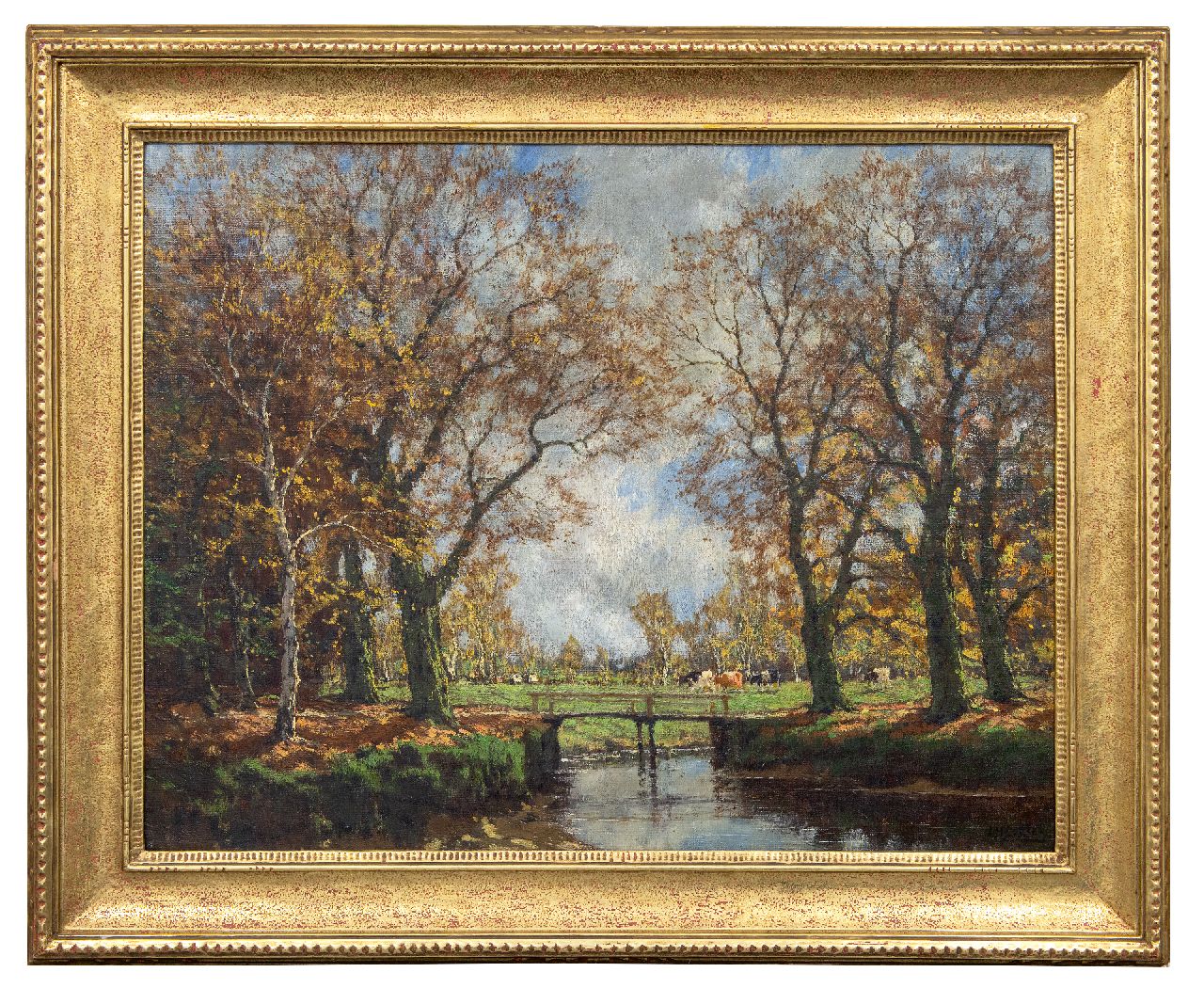 Gorter A.M.  | 'Arnold' Marc Gorter | Schilderijen te koop aangeboden | Landschap met beek en koeien, olieverf op doek 62,3 x 79,1 cm, gesigneerd rechtsonder