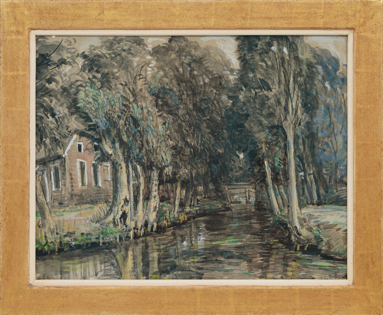 Dijkstra J.  | Johannes 'Johan' Dijkstra | Aquarellen en tekeningen te koop aangeboden | Giethoorn, aquarel op papier 51,2 x 66,0 cm, gesigneerd rechtsonder