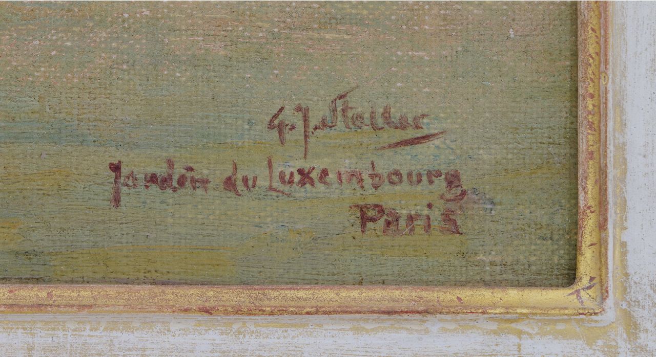 Gerard Johan Staller signaturen Jardin du Luxembourg, Parijs