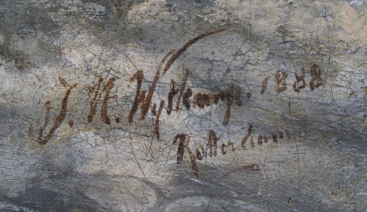Johan Hendrik Wijtkamp signaturen Bomschuiten in de branding