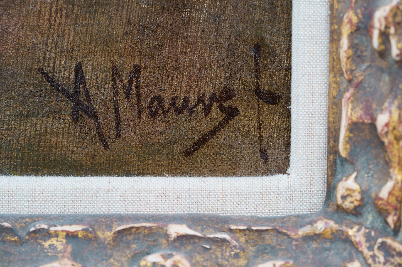 Anton Mauve signaturen Het voeren van de schapen