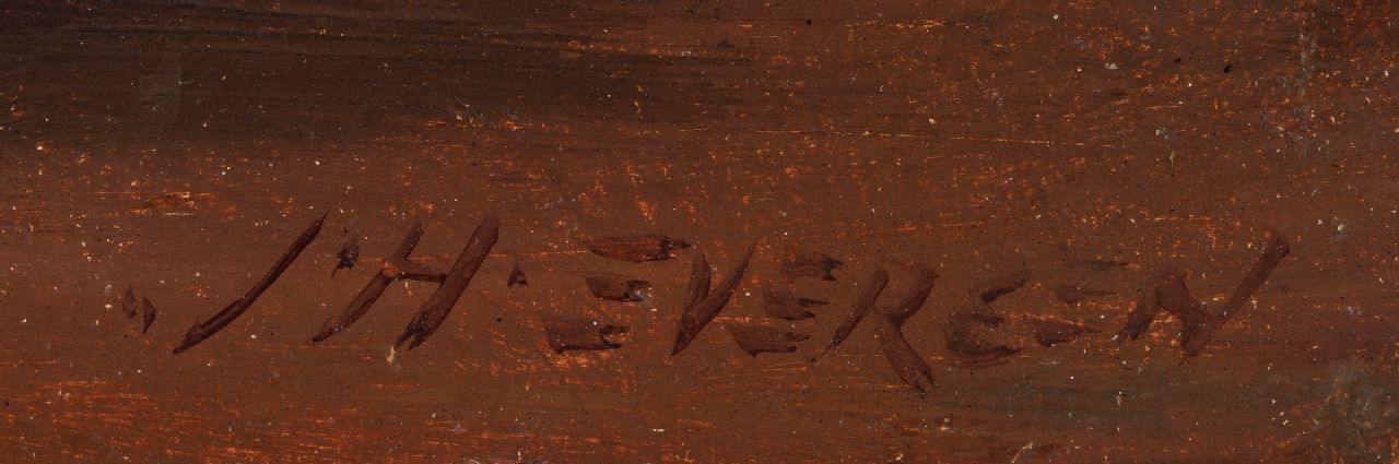 Jan Eversen signaturen Rozen in een tinnen vaasje