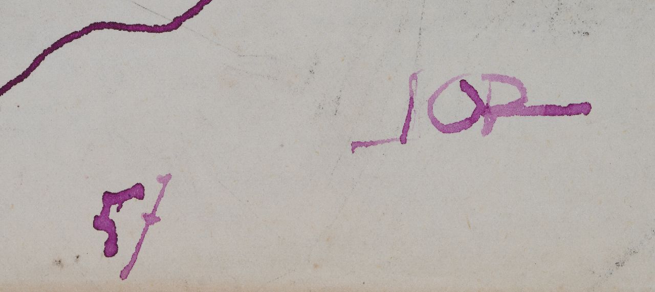 Jan Jordens signaturen Zelfportret van de kunstenaar