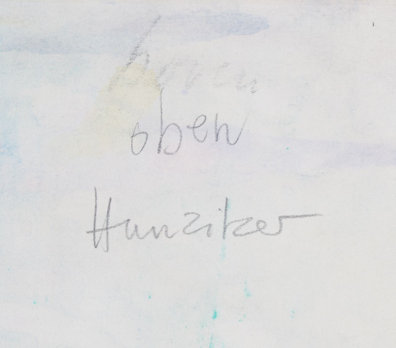 Frieda Hunziker signaturen Voorstudie voor Laatste schilderij