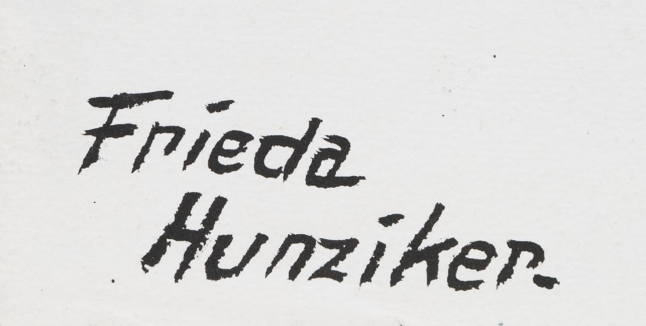 Frieda Hunziker signaturen Voorstudie Curaçao