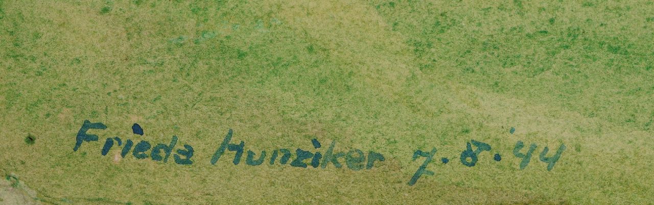 Frieda Hunziker signaturen Zonnig landschapspark