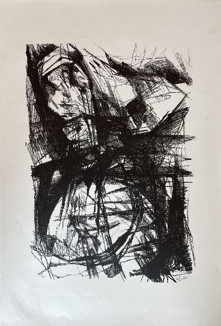 Frieda Hunziker | Droom, litho op papier, 78,5 x 52,5 cm, gesigneerd r.o. en te dateren ca. 1963