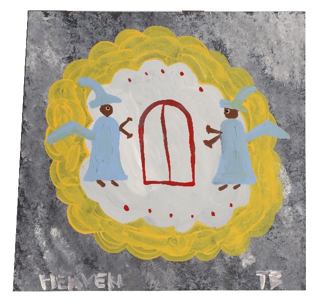 Tim Brown | Heaven, acryl op paneel, 40,4 x 40,0 cm, gesigneerd r.o. met initialen